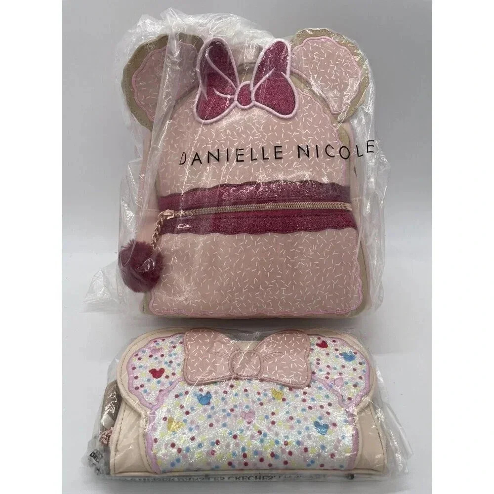 Danielle Nicole Minnie Mouse Backpack Wallet Pink Fairy Bread Raspberry‎ Biscuit